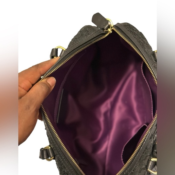 Coach Poppy Signature Sequin East West Satchel Limited Edition - Picture 6 of 17